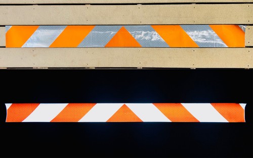 White orange reflective - white,