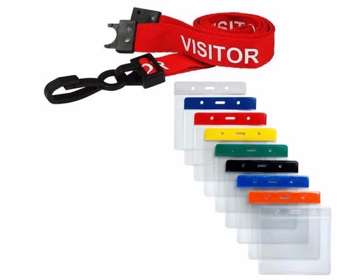 Visitor lanyard red neck - neck, strap