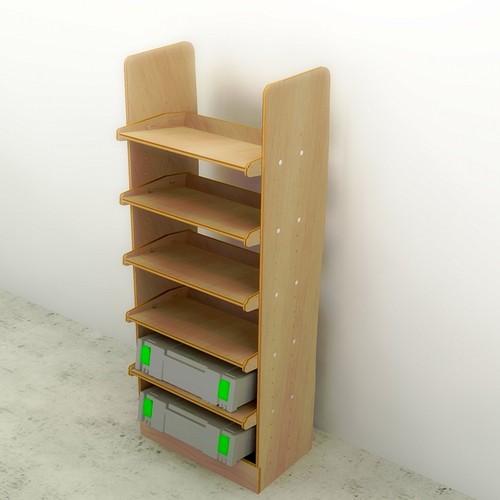 Van plywood tool box racking - plywood,