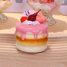  3pcs Gâteau réaliste Modèle de dessert artificiel Simulation Cake Fake Food