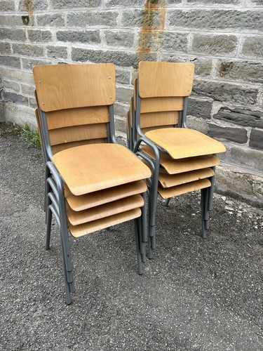 Retro stacking chairs - stacking, /
