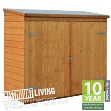 6x3 WOODEN BIKE SHED LOCKABLE