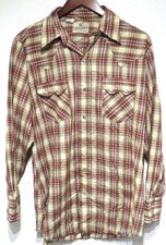 vtg Dee Cee IVORY RED PLAID &