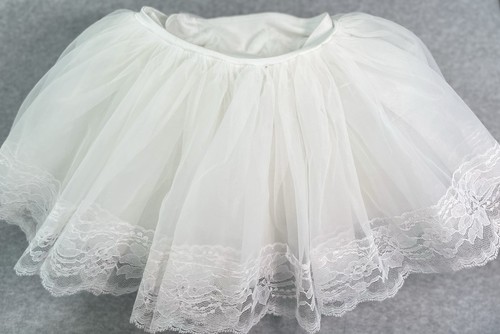 White tulle petticoat skirt - white,