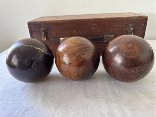 Wooden lawn boules bowls - lawn, boules,