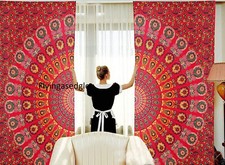 Indian Curtains Hippie Mandala Tapestry Wall Hanging Bohemian Valances Decor Art