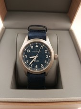 Hamilton Khaki Field Textile Strap Blue Quartz Mens Watch H69401940 38mm