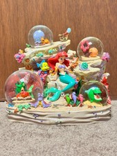 Disney Store The Little Mermaid Ariel Under The Sea Musical Snow Globe Flounder