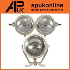 Pair White Headlights & Plough Lamp Kit for David Brown 1212 1410 1412 Tractor