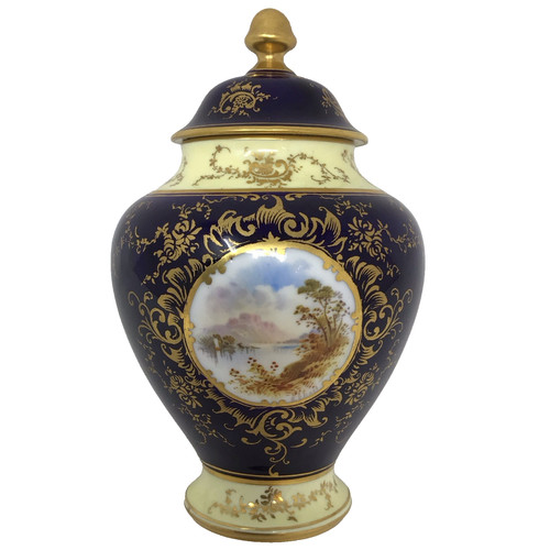 Antique coalport pedestal vase - coalport,