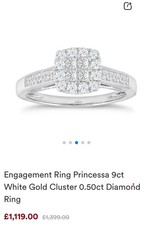 H Samuel Princessa 9ct White