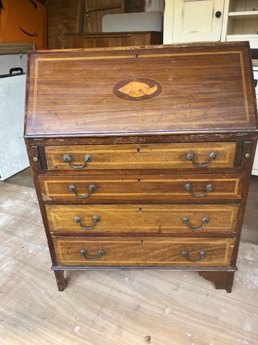 Wood drop front bureau - wood,