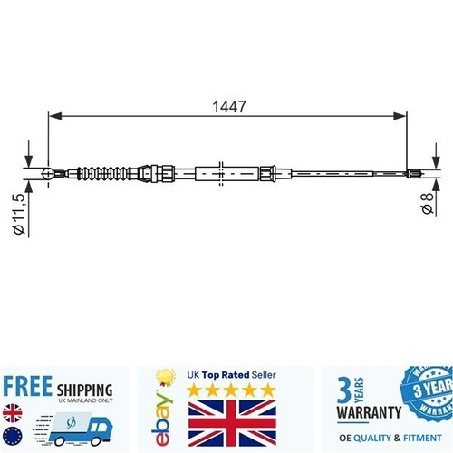 Handbrake cable 1987477958 for - handbrake,