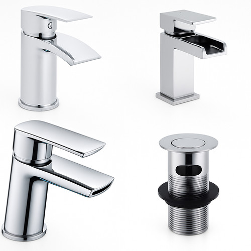 Small mono modern cloakroom - modern,