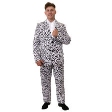 MENS DALMATIAN SUIT DOG FANCY DRESS COSTUME DALMATION JACKET TROUSERS TIE TUXEDO
