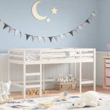 Kids' Loft Bed with Ladder 90x190 cm Solid Wood Pine vidaXL