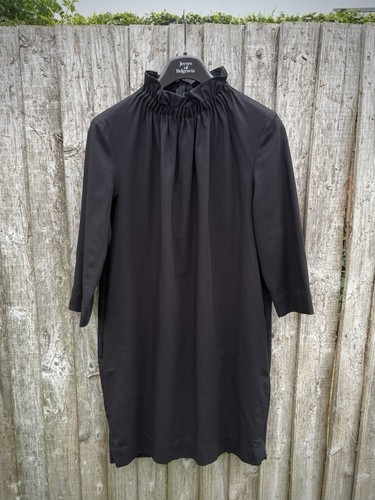 Cos black gathered ruffle - black,