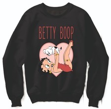 Betty Boop Sweatshirt Mens S-XXL Black  Pullover Jumper Unisex GR 09