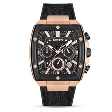 Ducati Corse Men's Chronograph Watch Tonneau Case Rose