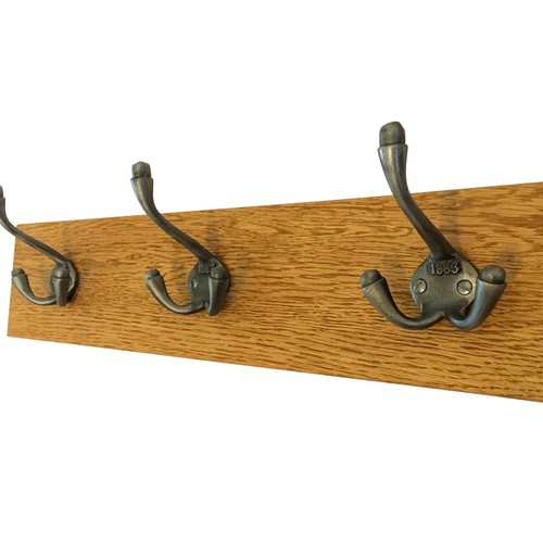 Solid oak vintage coat - oak, rack