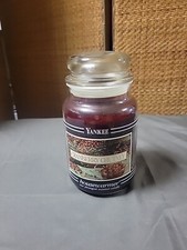 Yankee Candle 22 Oz Cranberry Chutney Black Stripe Jar