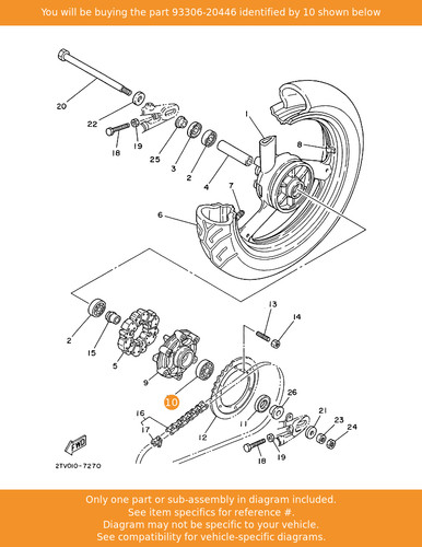 Yamaha bearing 93306 - yamaha, bearing,