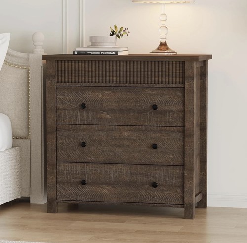 Drawer dresser walnut fluted - 3,