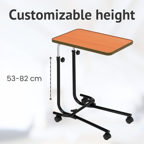 Over bed table with - bed, wheels