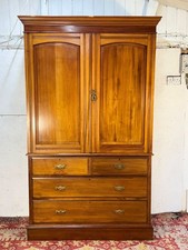 Edwardian Walnut Linen Press