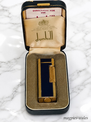 Dunhill gold plated with blue - dunhill,