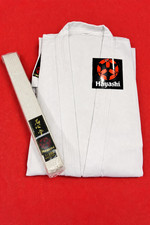 KARATE SUIT -- White - RIBBED
