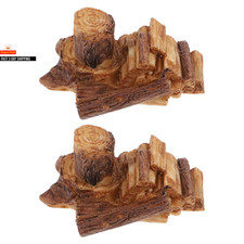 2Pcs Charming Miniature Wood
