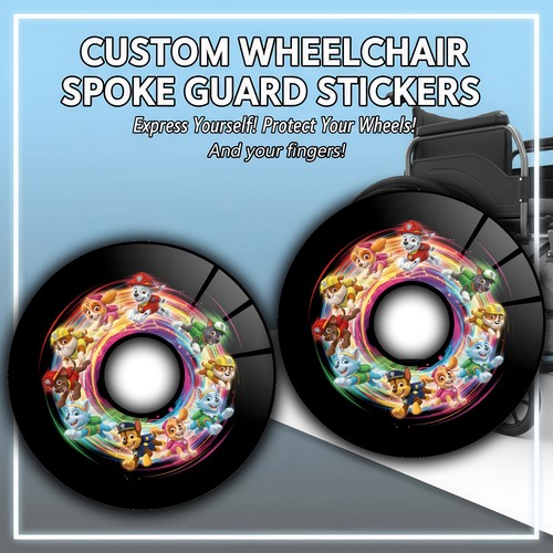 Wheelchair spoke guard sticker - wheelchair,