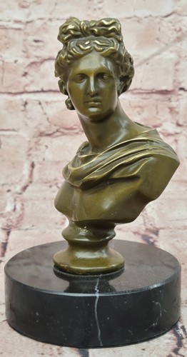 Bronze apollo bust statue - apollo,
