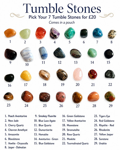 Tumble stone set pick - set,