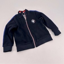 Jacadi Navy Blue Boys Zip Up Cardigan Size 3 3T