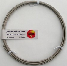 Nichrome 80 resistance wire, 12 AWG (gauge), 5 feet