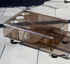 Michel DUMAS for Roche Bobois Plexiglass Coffee Table/Bar 70's Design