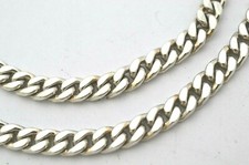 Heavy 925 Sterling Silver Curb Chain Choker Necklace. 68 grams, 41 cm / 16"