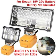 LED Work Light for Dewalt 18/20V XR Battery 6500K Cordless Flashlight w/Dual USB