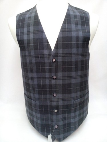 Button scottish tartan - button,