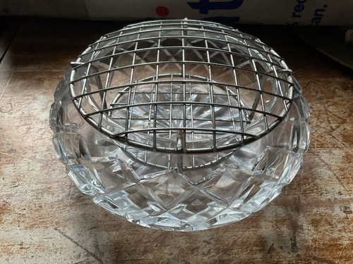 Vintage cut glass rose - cut,