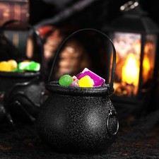  2 Pcs Halloween Cauldron Candy Bowl Large Party Favors Containers
