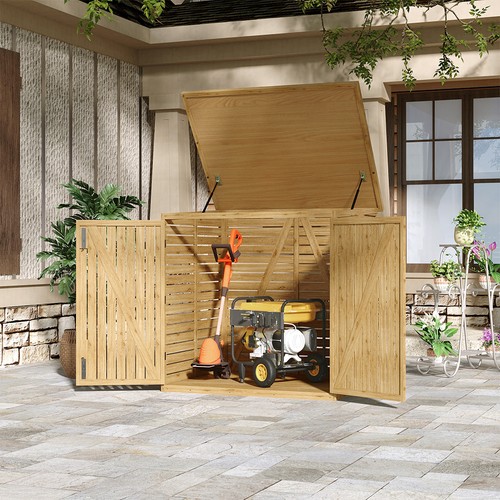 Wooden wheelie bin storage - wheelie,