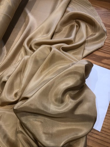 Silk habotai antique gold - silk,