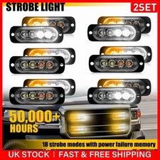 24x White Amber LED Strobe