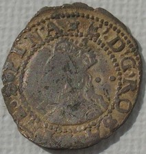 Elizabeth I Hammered Silver Half-Groat mm A, Tudor Period, 18mm 0.90g