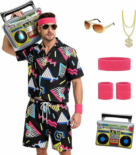 Men 80s costume tracksuit - 80s,