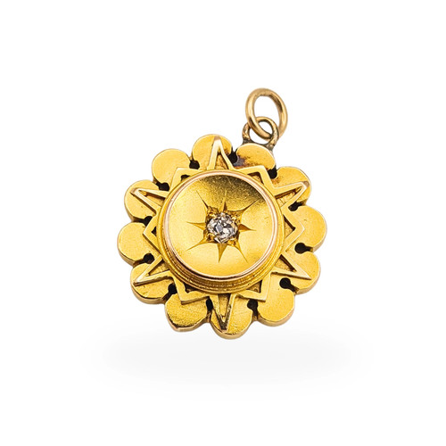 9ct gold antique diamond - gold,