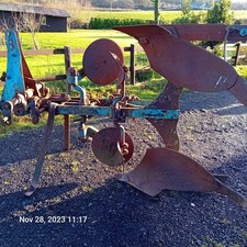 Ransomes TS80 Single Furrow Reversible Plough. c/w Skimmers& disc counters.